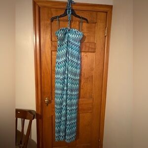 INC International Concepts Teal Patterned Dress
